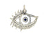 Pave Diamonds Enamel Evil Eye Pendant, (DPL-2345)